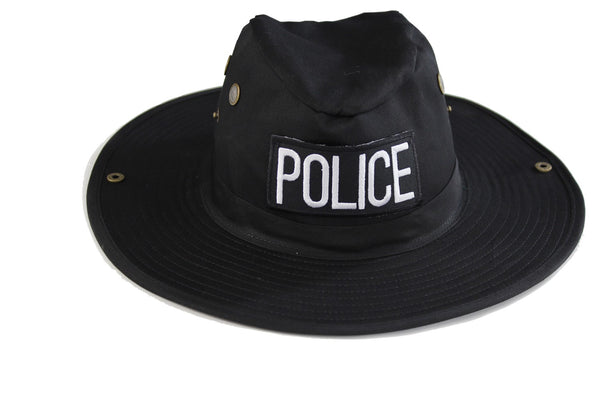 NEW OUTDOOR ROUND POLICE HAT (BLACK)