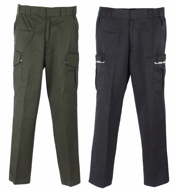 FIRST CLASS MEN'S POLY-COTTON PANTS WITH CARGO POCKETS