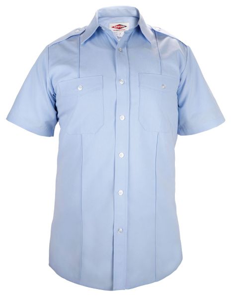 Sinatra Uniform Poly Cotton Short Sleeve Transit Shirt - Light Blue