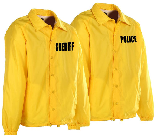 POLICE/SHERIFF YELLOW WINDBREAKERS