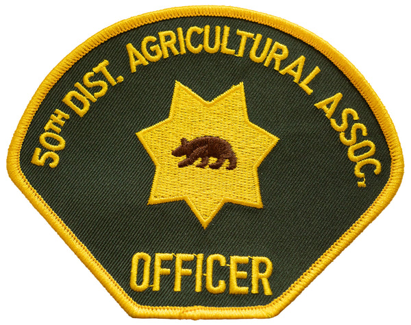 50th District Agricultural Association Officer Shoulder Patch (3 3/4" X 4 5/8")