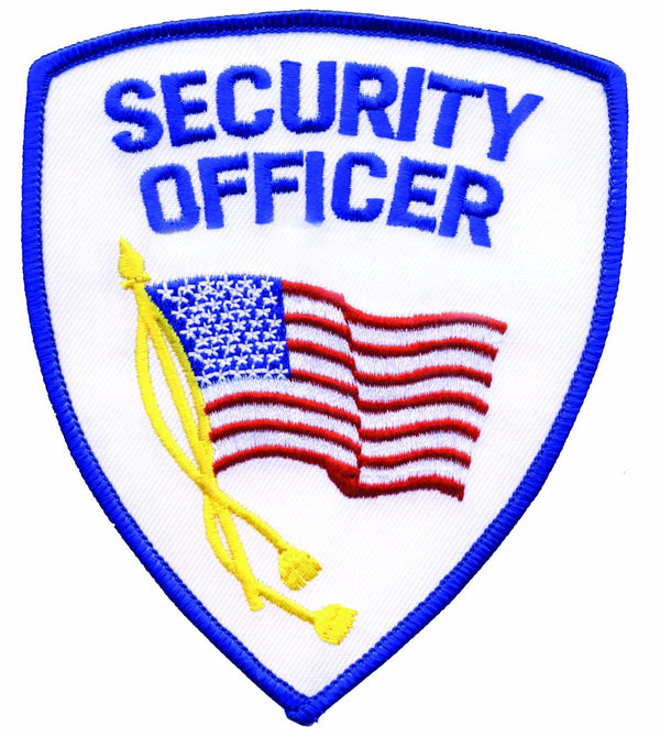 SECURITY OFFICER SHOULDER EMBLEM - WAVY AMERICAN FLAG