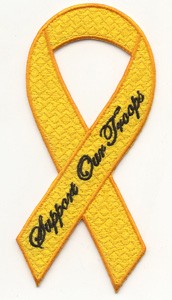 "SUPPORT OUR TROOPS" YELLOW RIBBON