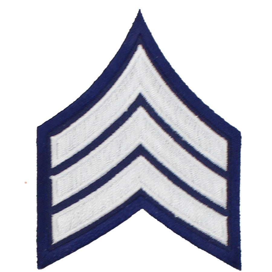 WHITE/NAVY BLUE SGT CHEVRON First Class Uniforms