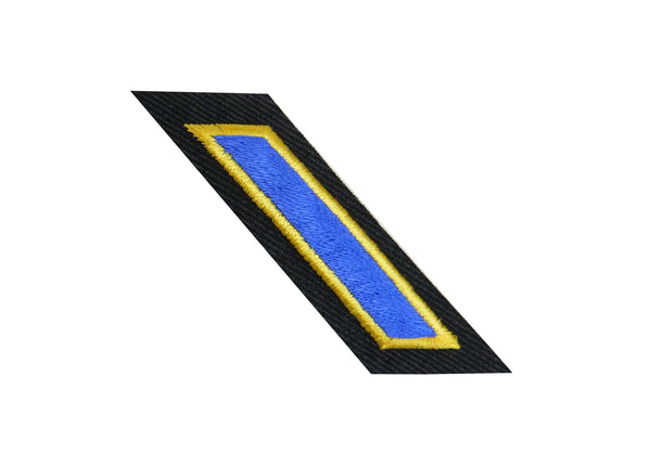 Security Service Stripe Hashmarks (Blue/Gold on Black)