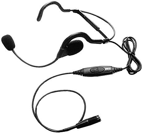 HEADSET WITH BOOM MICROPHONE(FOR UAW & MOST 2-PRONG KENWOOD RADIOS)