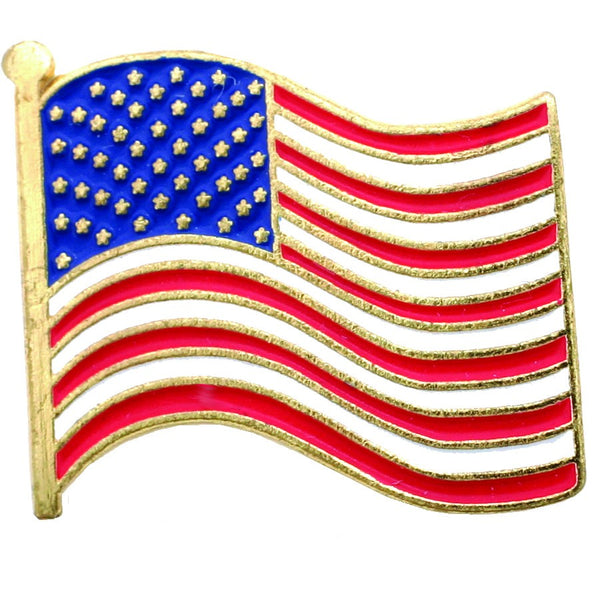 FIRST CLASS WAVY US FLAG PIN