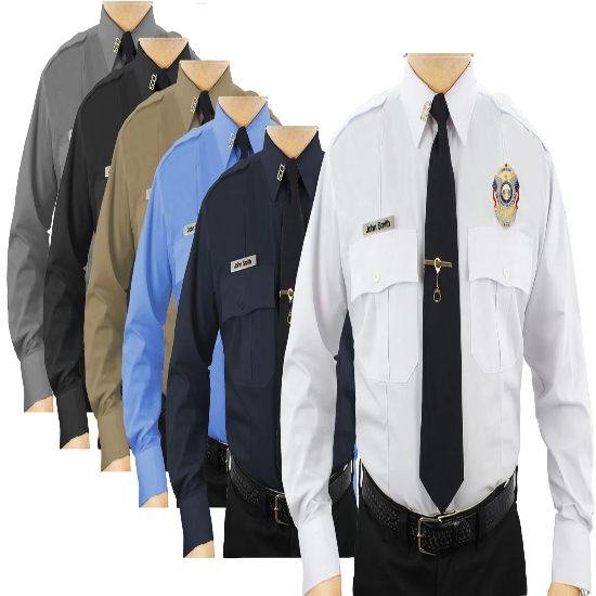 [LC08-M-CUSTOMIZED] POLY COTTON LONG-SLEEVE UNIFORM SHIRT
