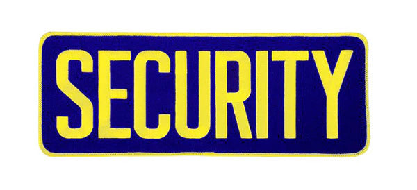 SECURITY BACK EMBLEM (107/8" x 4")-GOLD AND NAVY