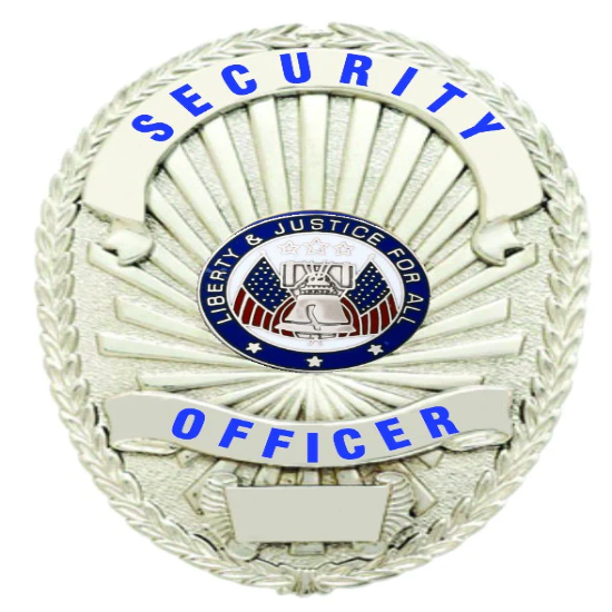 [CUSTOMIZED] SECURITY OFFICER SILVER SHIELD BADGE