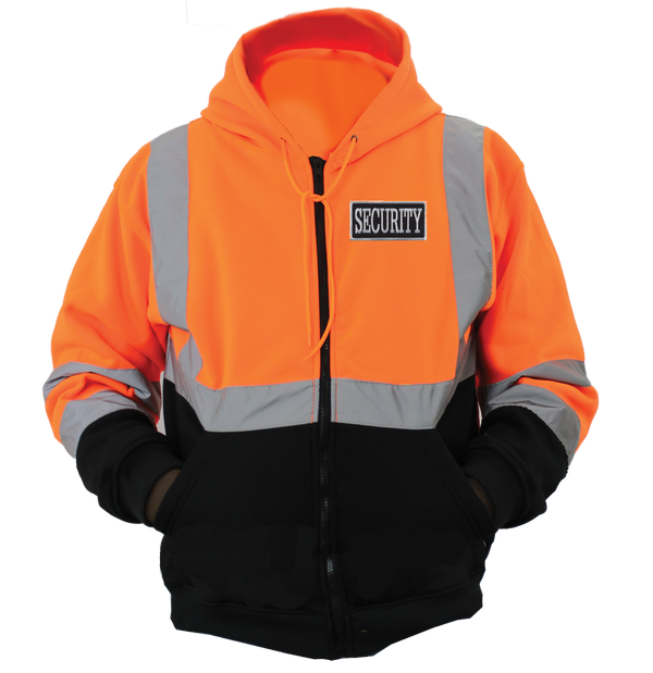 HI-VISIBILITY SAFETY THERMAL ZIPPERED HOODIE WITH ID