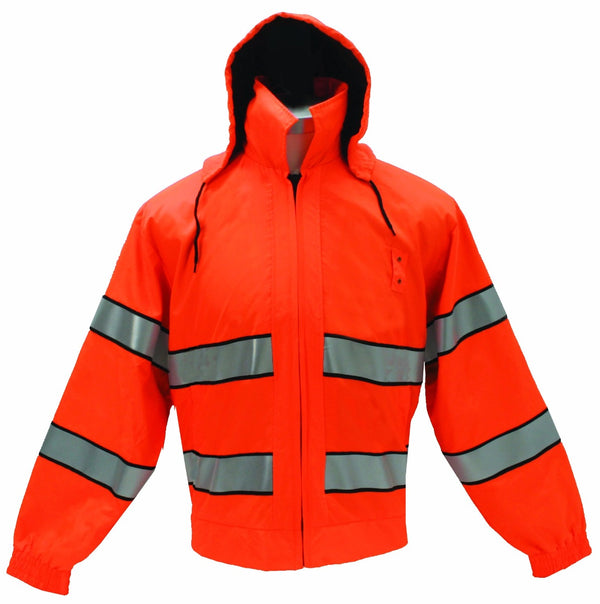 HIGH VISIBILITY FLUORESCENT REFLECTIVE JACKET