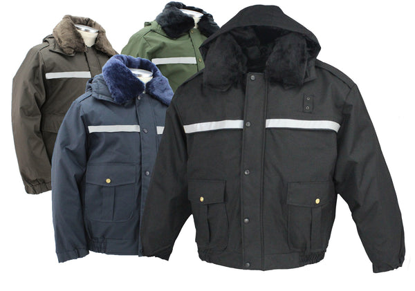 ALL SEASON DELUXE BOMBER JACKET WITH REFLECTIVE STRIPES