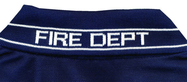 POLYCOTTON POLO SHIRT WITH FIRE DEPT ID (NAVY BLUE)