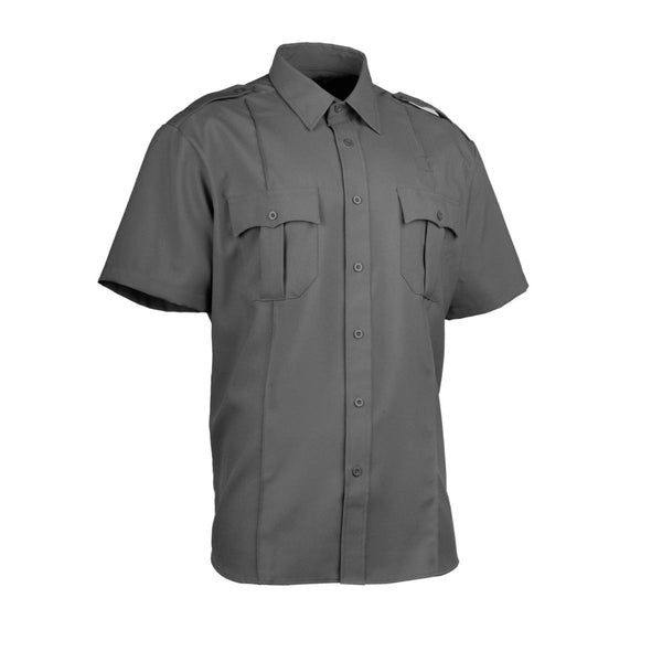 100 polyester short sleeve dress shirts Drake Waterfowl The Traveler Dobby Solid Short Sleeve Shirt in Ceramic Teal | Size: Medium
