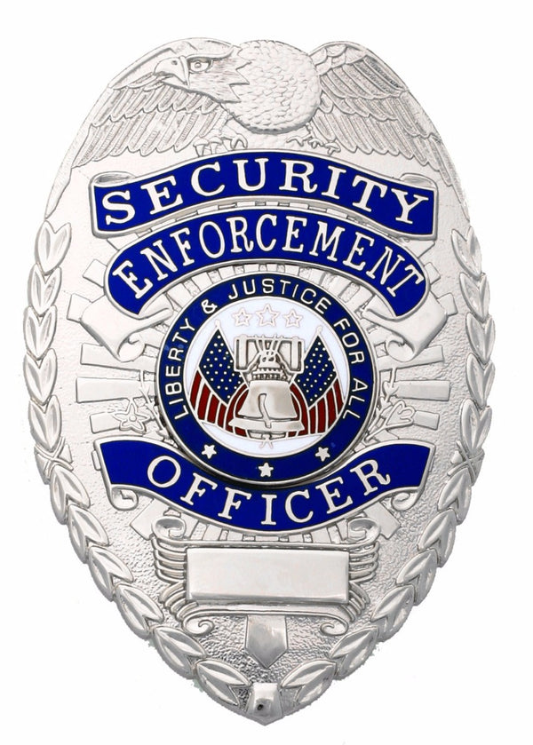 SECURITY ENFORCEMENT OFFICER SILVER SHIELD BADGE BA05