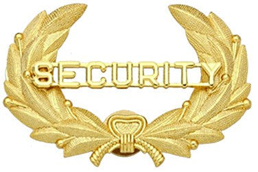 SECURITY GOLD HAT BADGE