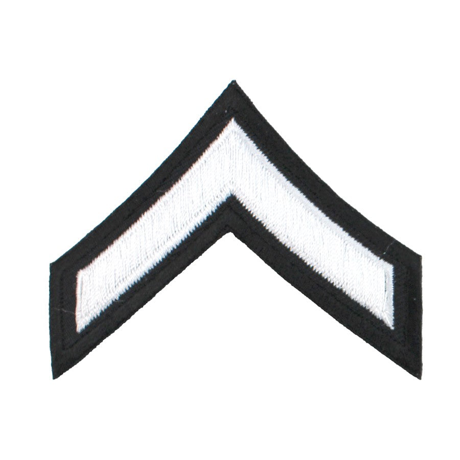WHITE/BLACK PFC CHEVRON First Class Uniforms