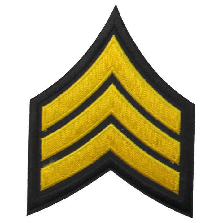 GOLD/BLACK SERGEANT CHEVRON – First Class Uniforms