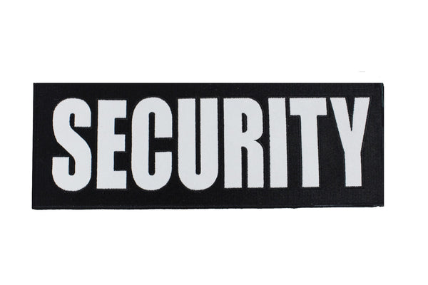 SECURITY BACK EMBLEM WITH WHITE REFLECTIVE TEXT