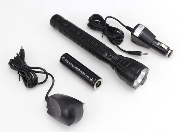 DUAL BUTTON LED RECHARGEABLE FLASHLIGHT