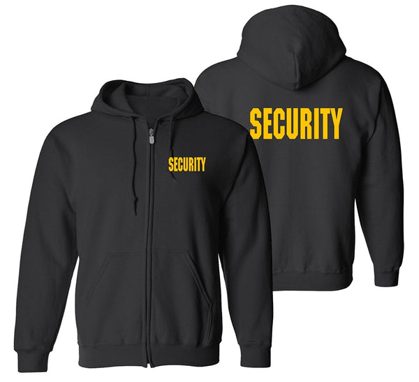 Security Zippered Hoodie Sweater with Gold ID