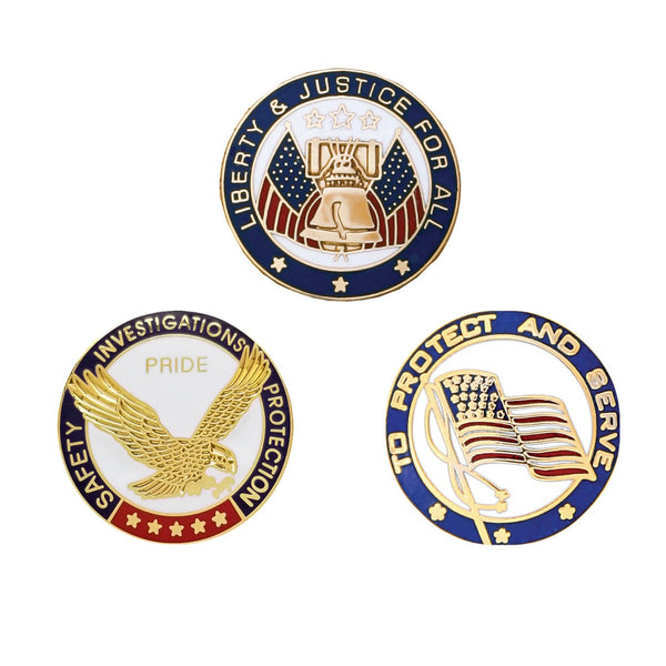 FIRST CLASS ROUND LAPEL PIN INSIGNIA