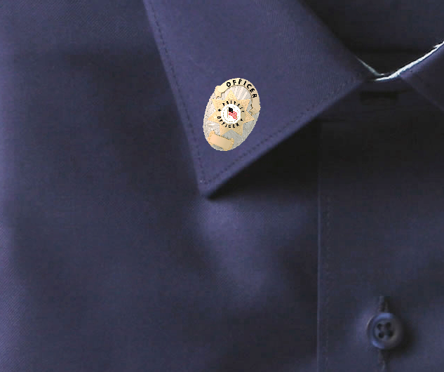 PRIVATE SECURITY OFFICER MINI BADGE LAPEL PIN - AMERICAN FLAG – First ...