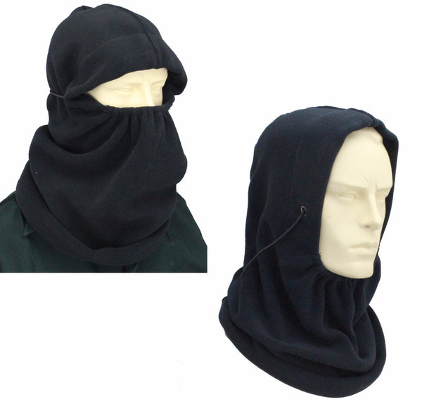 FIRST CLASS WARM FLEECE HOOD, FACE COVER AND NECK WARMER UNISEX - BLACK