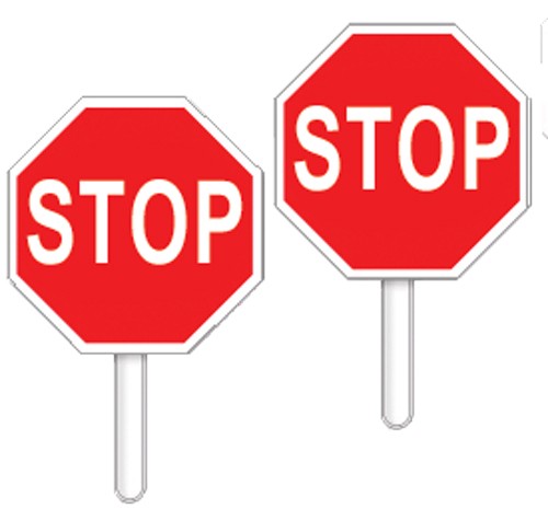 Double Stack Stop Sign 2 SIDED TRAFFIC SIGNS – First Class Uniforms