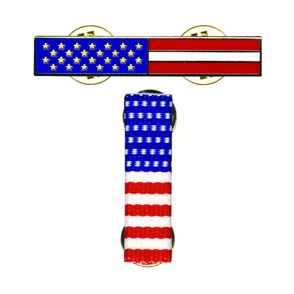 RECTANGULAR US FLAG PIN – First Class Uniforms